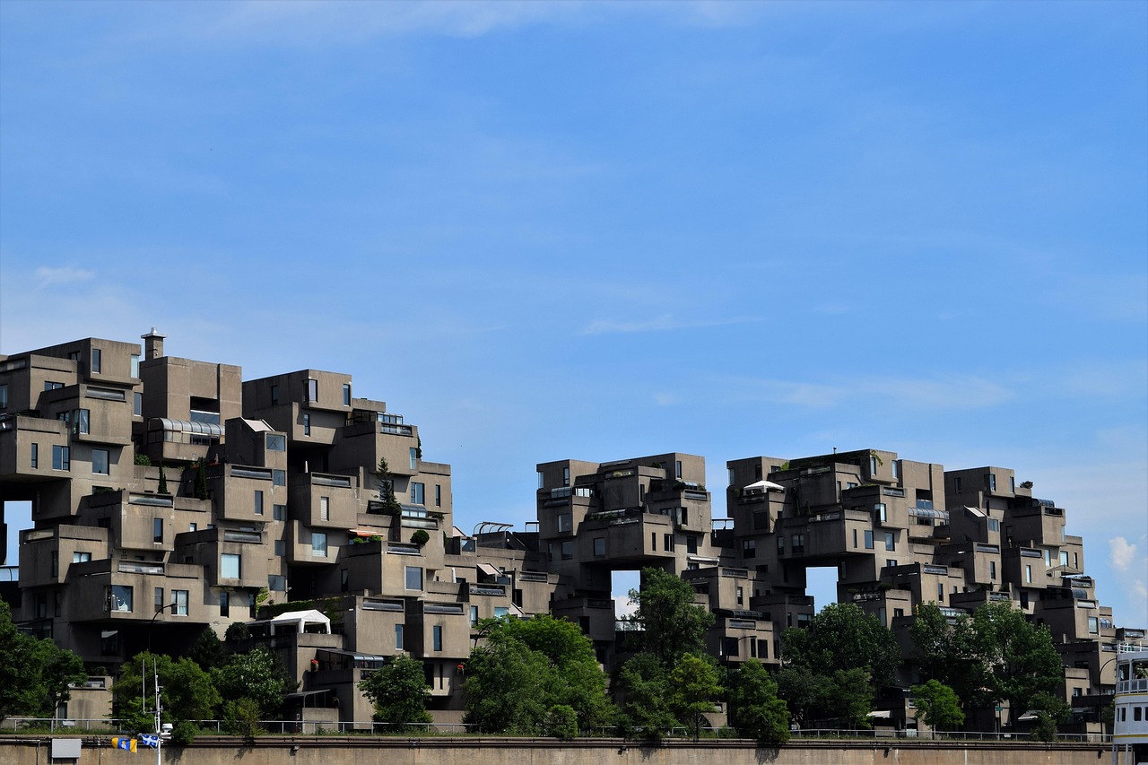 Habitat 67 — stacked concrete cubes rearranged into homes